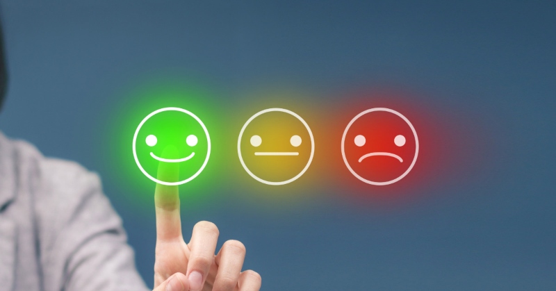 The emojis of happy and sad